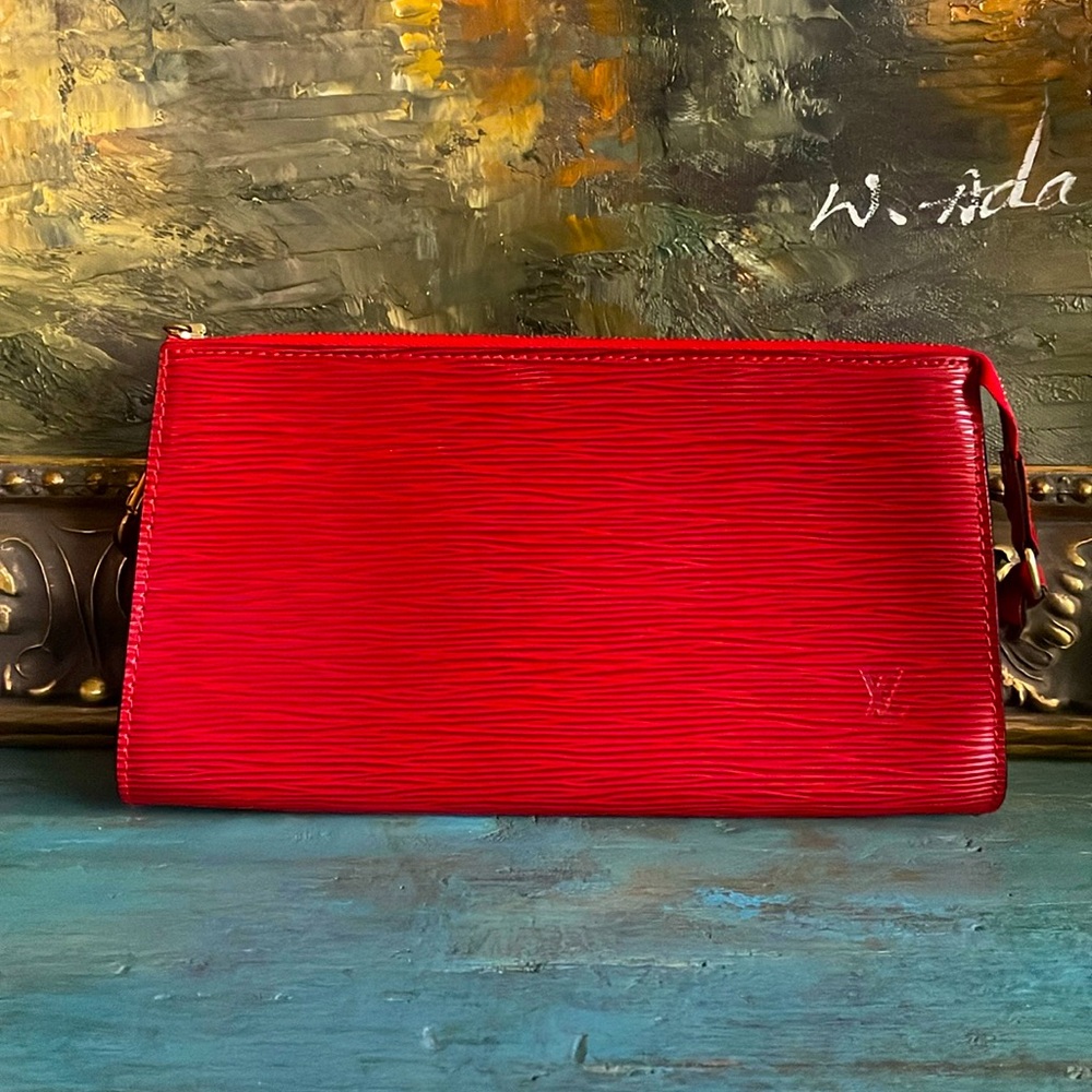 Louis Vuitton Epi Pochette Castillan Red